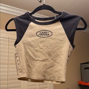 PacSun Black and Tan Crop Top